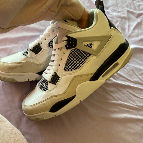 Jordan Men's White and Black Sneakers - Picture 6 of 11